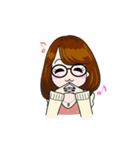 今どきの眼鏡の女の子（個別スタンプ：15）