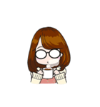 今どきの眼鏡の女の子（個別スタンプ：22）