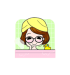 今どきの眼鏡の女の子（個別スタンプ：24）
