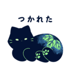 輝くクロねこ3（個別スタンプ：21）