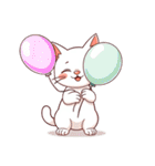 小さな白猫のサラ（個別スタンプ：3）