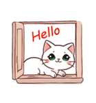 小さな白猫のサラ（個別スタンプ：7）