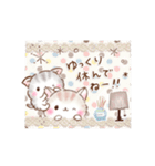 ふわもち❤️ねこにゃん①❤️北欧.カフェ風（個別スタンプ：5）