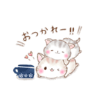 ふわもち❤️ねこにゃん①❤️北欧.カフェ風（個別スタンプ：18）