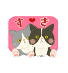 【動く】ハチワレコンビ♡えぶりでい（個別スタンプ：9）