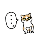 キジトラ猫と茶白猫のスタンプ（個別スタンプ：21）