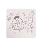 鉛筆で描いたえんぴつくん1（個別スタンプ：7）