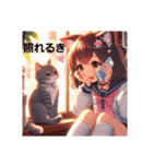 猫耳ガール⑪。土佐弁（個別スタンプ：1）