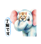 子猫 かわいい会話 あいさつ（個別スタンプ：9）