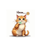 可愛いネコのイラストだよ．（個別スタンプ：10）