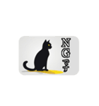月と黒猫(AIイラスト)（個別スタンプ：8）