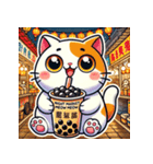 夜市ねこ（個別スタンプ：1）