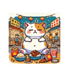 夜市ねこ（個別スタンプ：2）