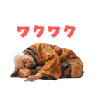 寝る老人（個別スタンプ：36）