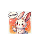 英語とうさぎ（個別スタンプ：9）