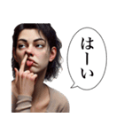 毎日使える変顔(女)（個別スタンプ：12）
