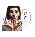 毎日使える変顔(女)（個別スタンプ：19）