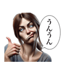 毎日使える変顔(女)（個別スタンプ：22）