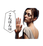 毎日使える変顔(女)（個別スタンプ：31）