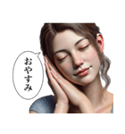 毎日使える変顔(女)（個別スタンプ：32）