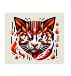 辛いキュビズム猫（個別スタンプ：7）