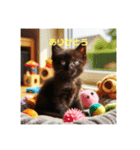 黒猫ちゃんの冬（個別スタンプ：6）
