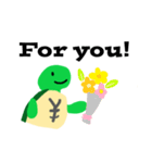 かめのシンプル日常会話（English Ver.）（個別スタンプ：19）