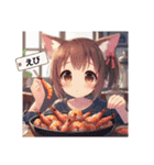 猫耳ガール⑥。食べ物編（個別スタンプ：24）