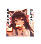 猫耳ガール⑫。土佐弁（個別スタンプ：1）