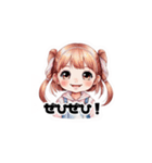 【敬語で挨拶】女の子の使いやすいスタンプ（個別スタンプ：19）