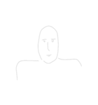 全体的に薄めの肩幅くん（個別スタンプ：11）