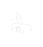 全体的に薄めの肩幅くん（個別スタンプ：14）