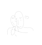 全体的に薄めの肩幅くん（個別スタンプ：15）
