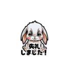 【敬語で挨拶】うさぎの使いやすいスタンプ（個別スタンプ：7）