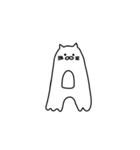 液体ねこアルファベットスタンプ（個別スタンプ：1）