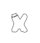 液体ねこアルファベットスタンプ（個別スタンプ：24）
