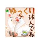 【文鳥】動く！桜でお祝いPop-Up（個別スタンプ：10）