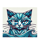 塩辛いキュビズム猫（個別スタンプ：4）