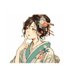着物女性の日常（個別スタンプ：15）