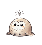 ぺたんフクロウ（個別スタンプ：9）