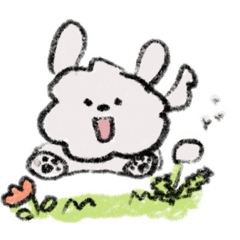 [LINEスタンプ] ビションフリーゼのぽんぽん