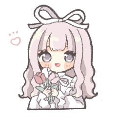 [LINEスタンプ] ふわふわピンクの女の子