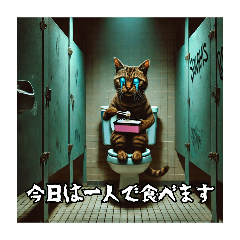 [LINEスタンプ] 食事に誘ったり誘われたりな猫
