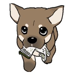 [LINEスタンプ] 上目遣いの犬