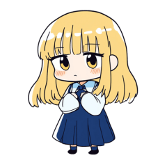 [LINEスタンプ] 一生懸命働く女の子