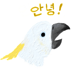 [LINEスタンプ] とりさんのひと言 韓国語 ver.