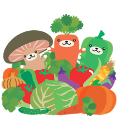 [LINEスタンプ] ルフルフランド お野菜三悪人