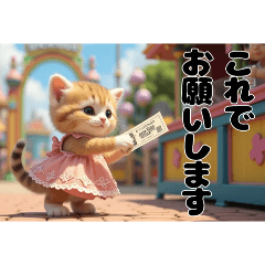 [LINEスタンプ] Fantastic world【遊園地で遊ぶ猫たち】