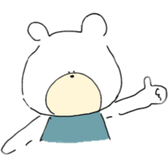 [LINEスタンプ] チョッキのしろくま