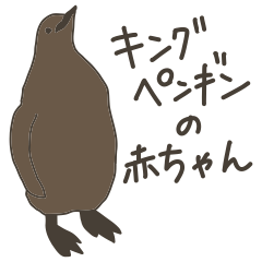 [LINEスタンプ] キングペンギンのヒナの画像（メイン）